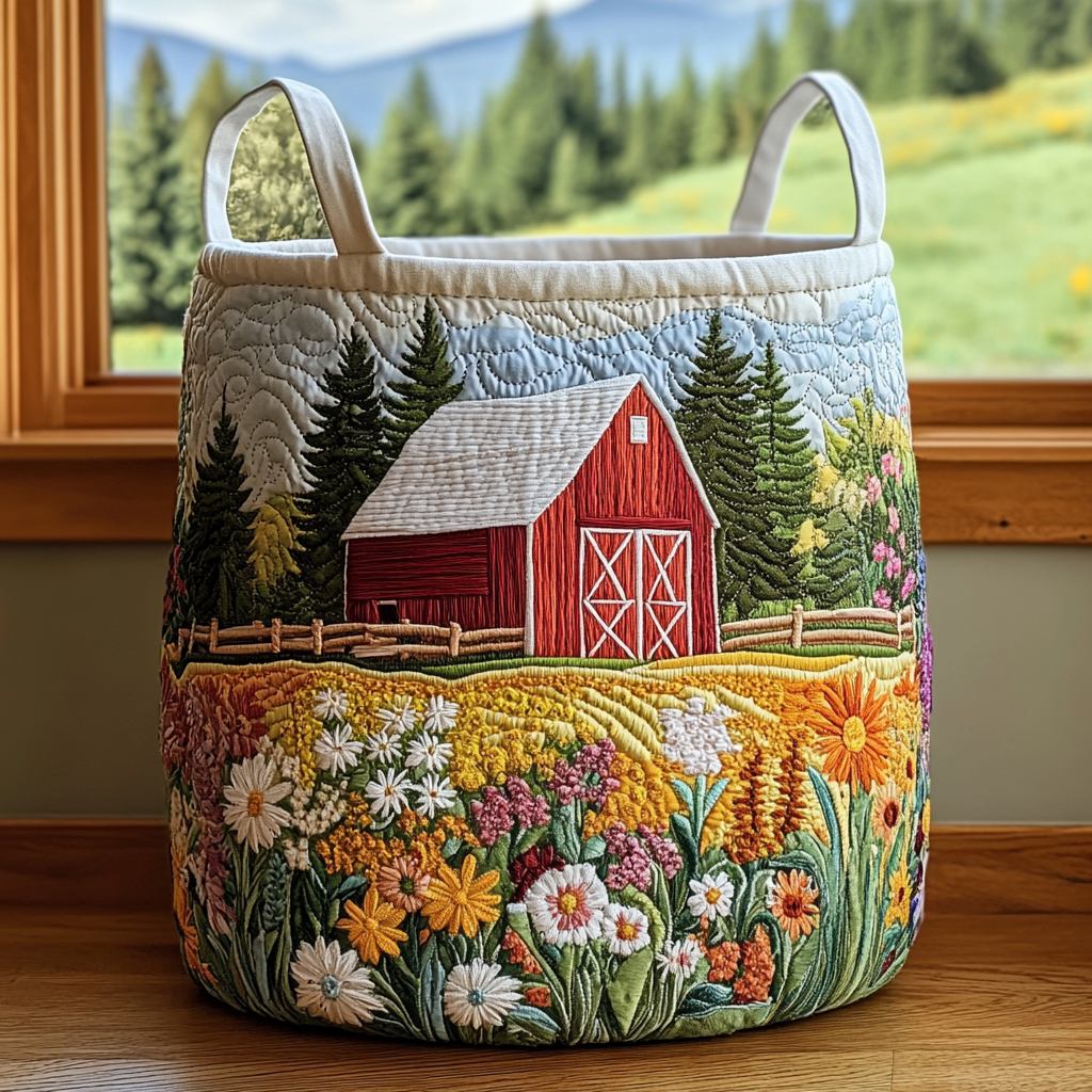 Golden Meadow Quilted Laundry Basket Unusual Laundry Basket Presents For Mom Birthday