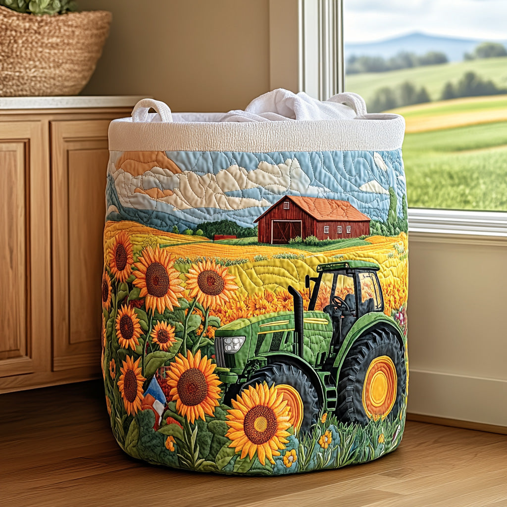 Golden Pastures Quilted Laundry Basket Good Laundry Baskets Presents For Sheep Farmers