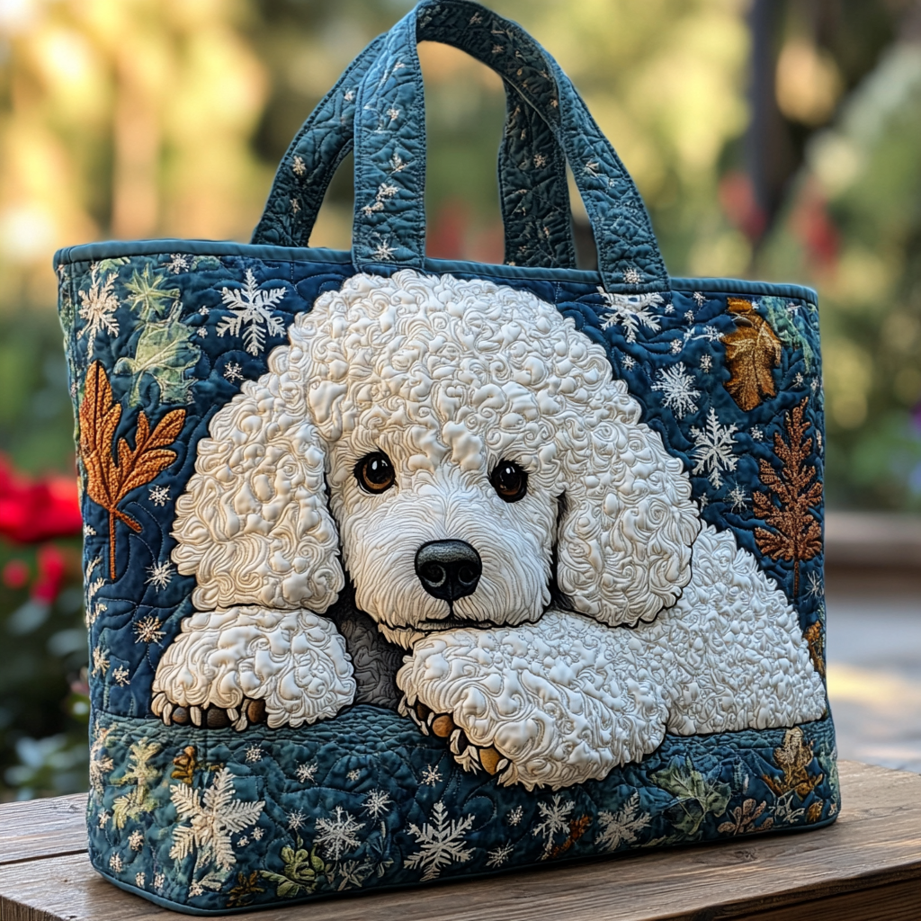 Golden Poodle Quilted Tote Bag Great Tote Bags Unique Mother's Day Gifts