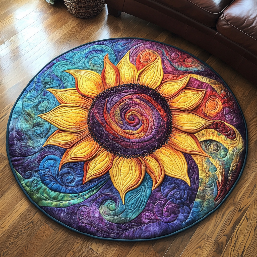 Golden Rays Quilted Round Mat Round Matts Birth Gifts For Mom