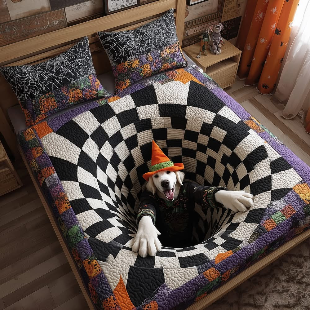Golden Retriever Dog Quilted Bedding Set Best Duvet Cover Gifts For Dog Lovers