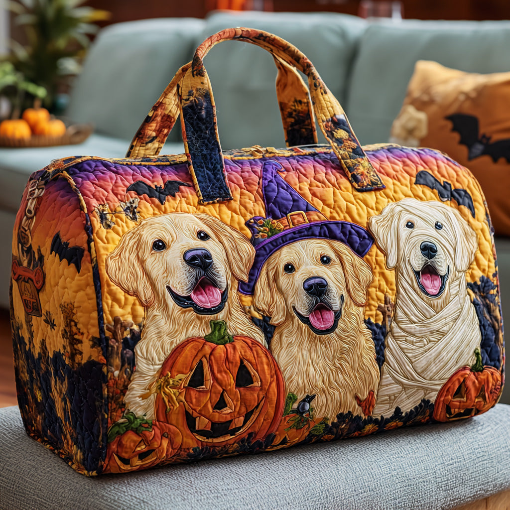 Golden Retriever Friends Quilted Duffle Bag Best Large Duffel Bag Golden Labrador Gifts For Her