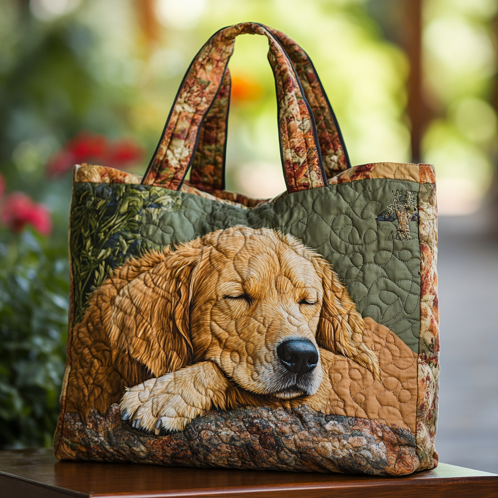 Golden Retriever Joy Quilted Tote Bag The Perfect Everyday Tote Bag Gifts For Mom