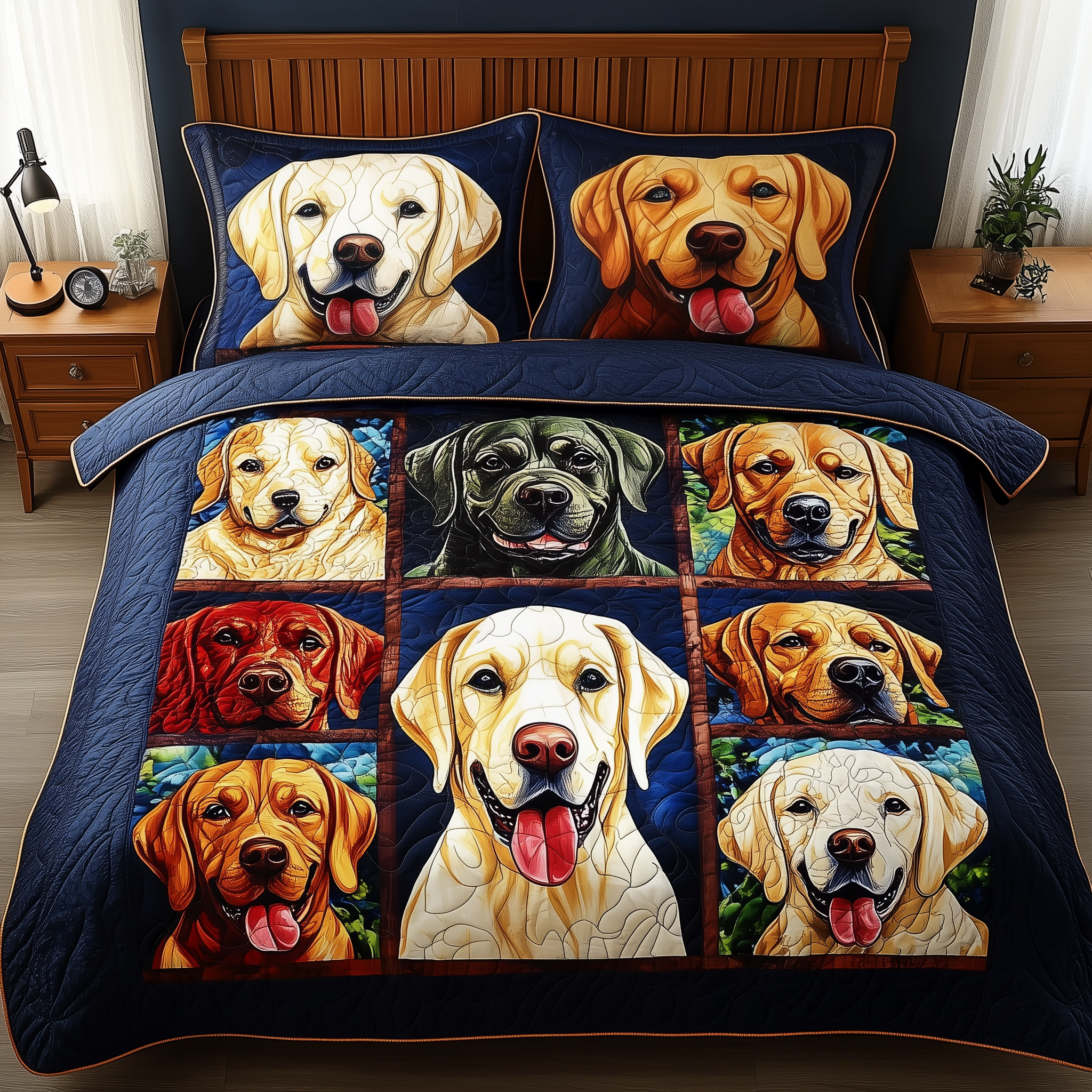 Golden Retriever Quilted Bedding Set Great Bed Sets Golden Retriever Christmas Gifts