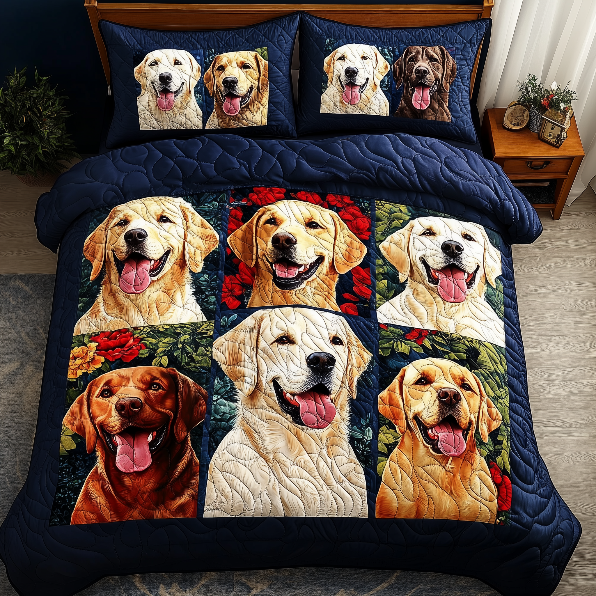 Golden Retriever Quilted Bedding Set Great Sheet Sets Golden Retriever Items Gifts