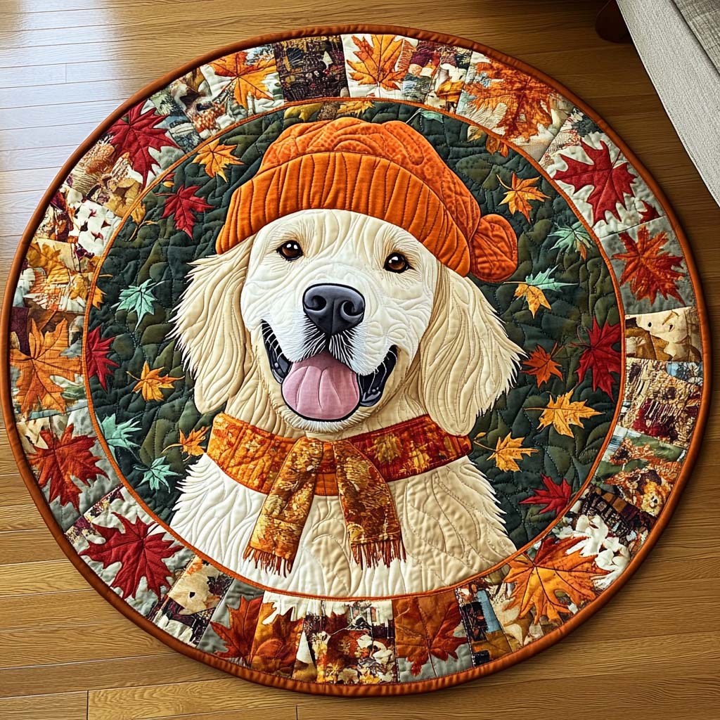 Golden Retriever Quilted Round Mat Living Rooms Ideas Dog Inspired Gifts