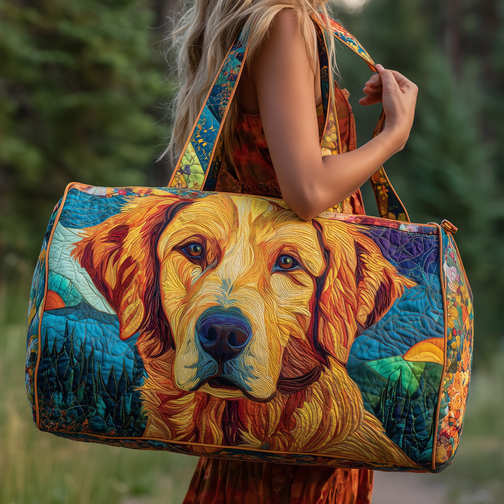 Golden Retrievers Quilted Duffle Bag Best Duffel Bag For Travel Gifts For Mum From Daughter