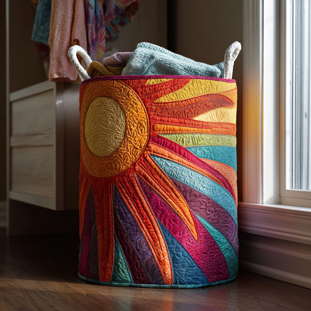 Golden Rise Quilted Laundry Basket Home Decor Items Mother's Day Ideas For Wife