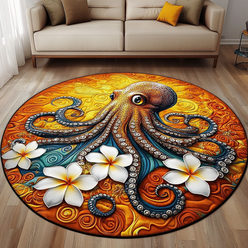 Golden Tide Quilted Round Mat Best Round Rugs For Living Room Beach Related Gift Ideas