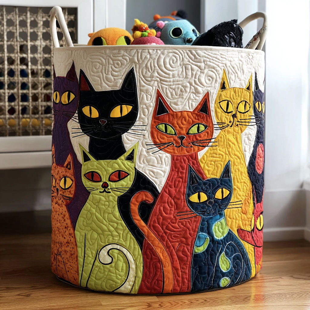 Golden Whiskers Quilted Laundry Basket The Laundry Basket Useful Housewarming Gifts