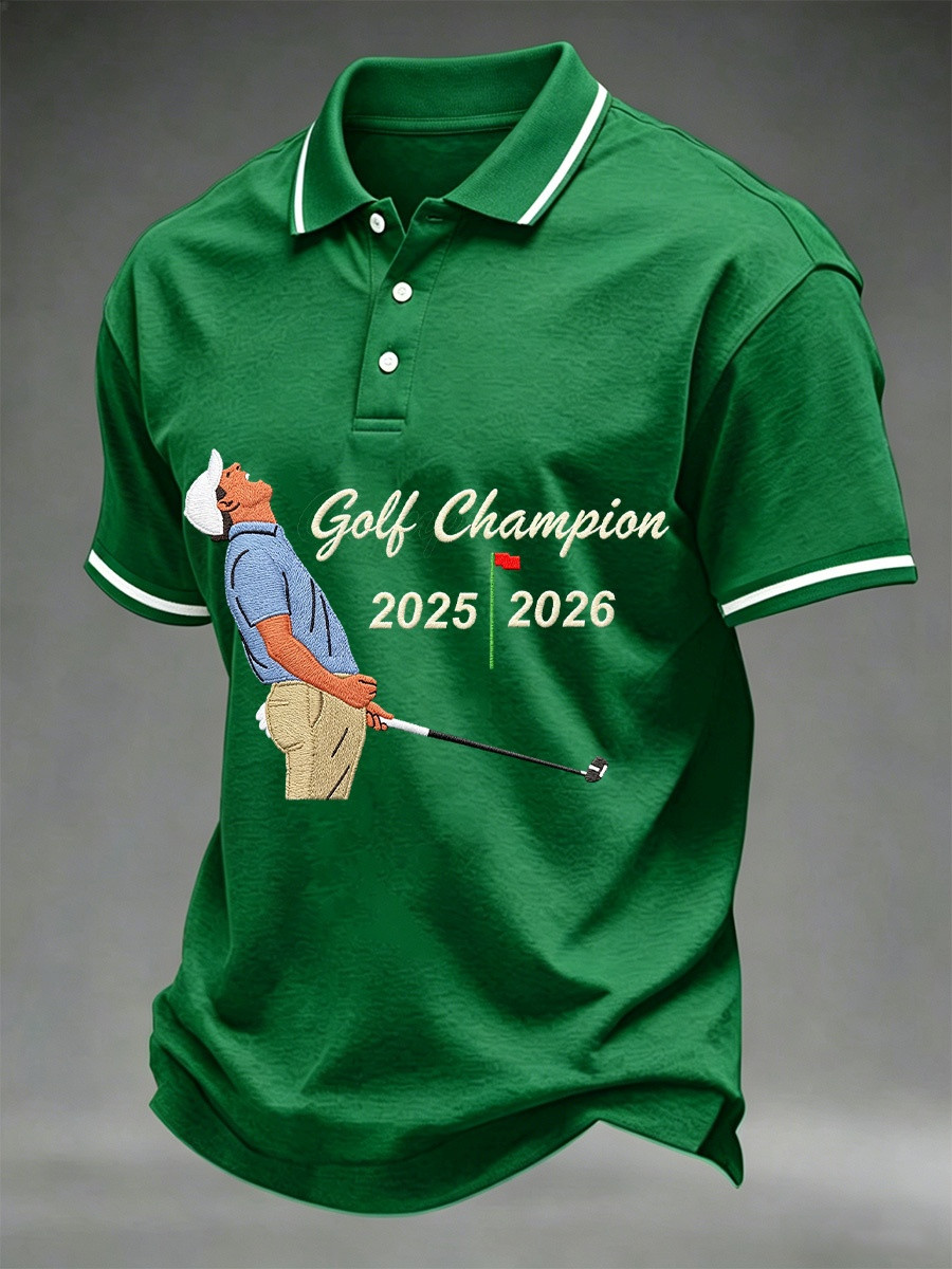 Golf Champion 2025 2026 Polo Shirt The Golf Merch Gift For Boyfriend