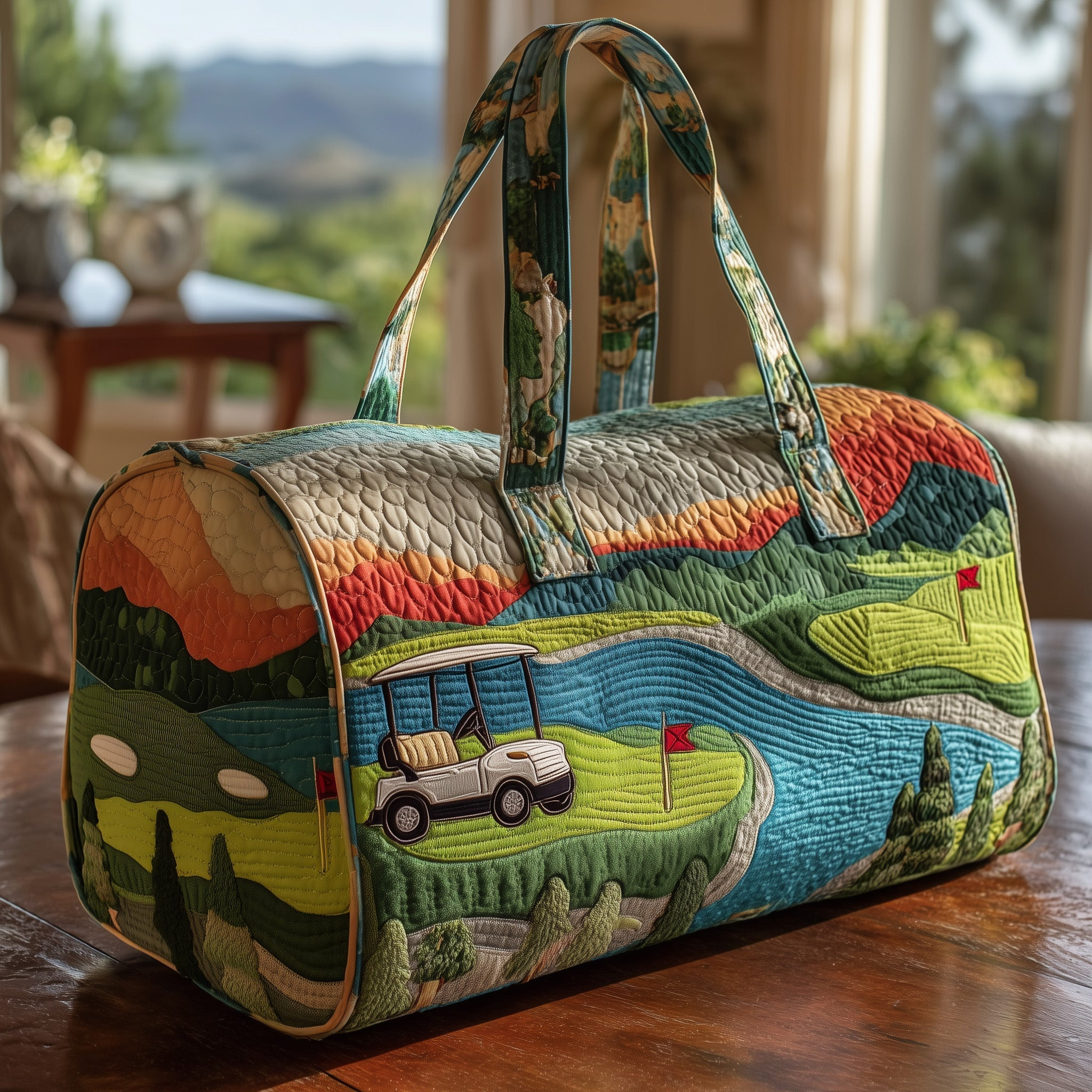 Golf Course Quilted Duffle Bag Best Duffel Bag Birthday Gifts For Mom From Daughter
