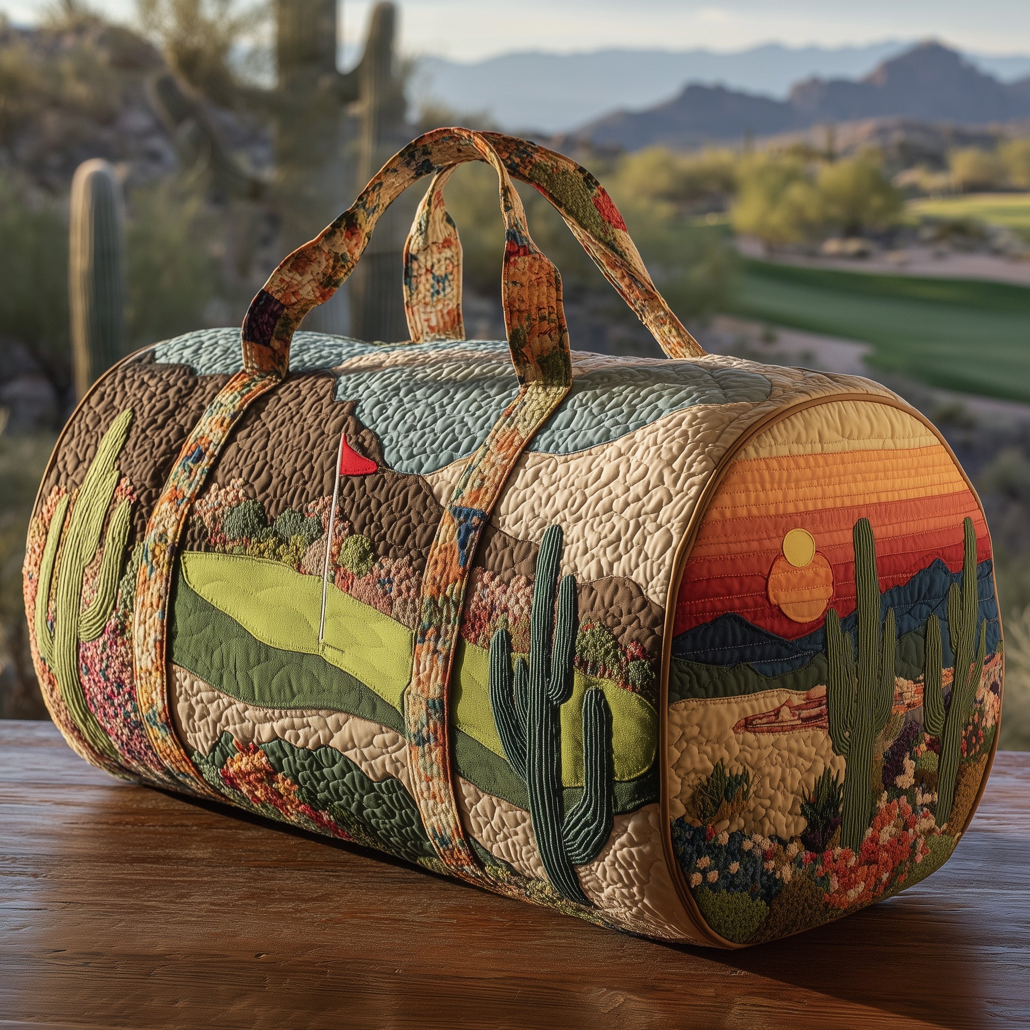 Golf Course Quilted Duffle Bag Large Travel Duffel Bag Best Gifts For Mom Birthday