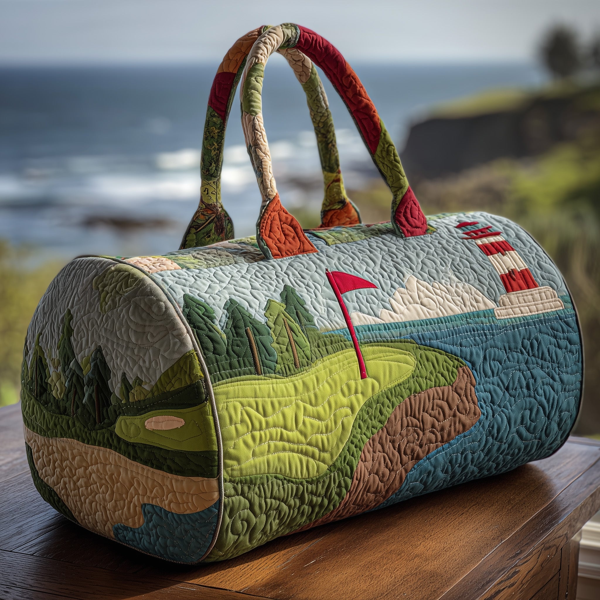 Golf Horizon Quilted Duffle Bag Travel Bag Duffel Bag Good Gifts For Mom Birthday