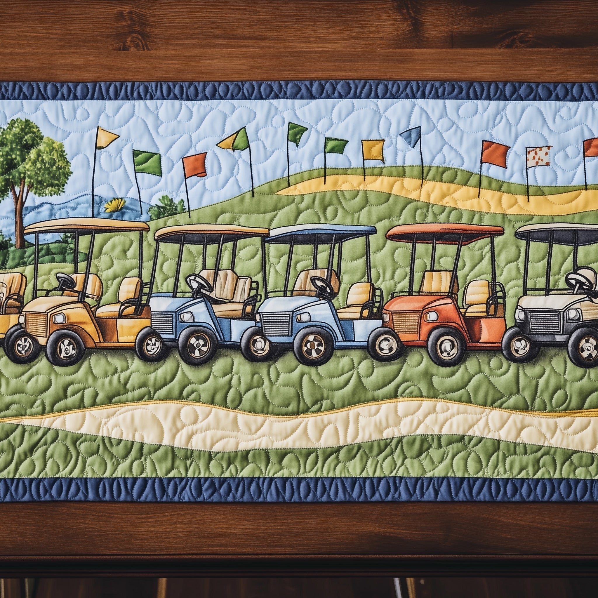 Golf Life Quilted Table Runner Dining Table Decor Golf And Gifts
