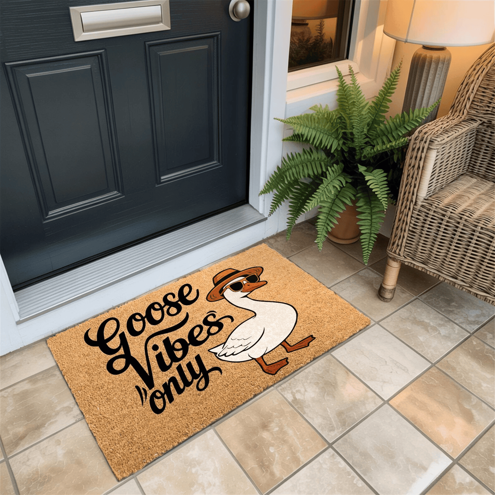 Goose Vibes Only Doormat Funny Retro Welcome Mat Home Decor New Home Gifts
