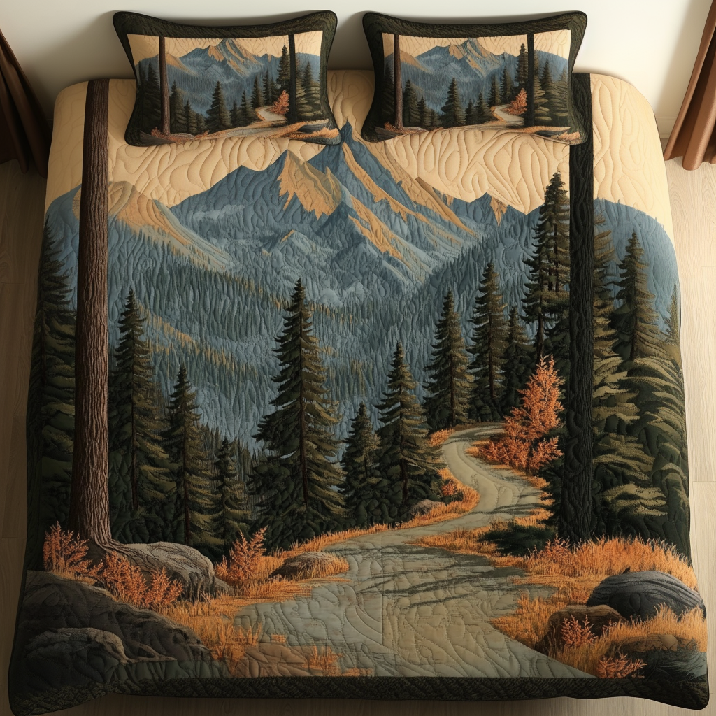 Great Smoky Mountain Escape Quilted Bedding Set Cute Sheet Sets Best Father's Day Gifts