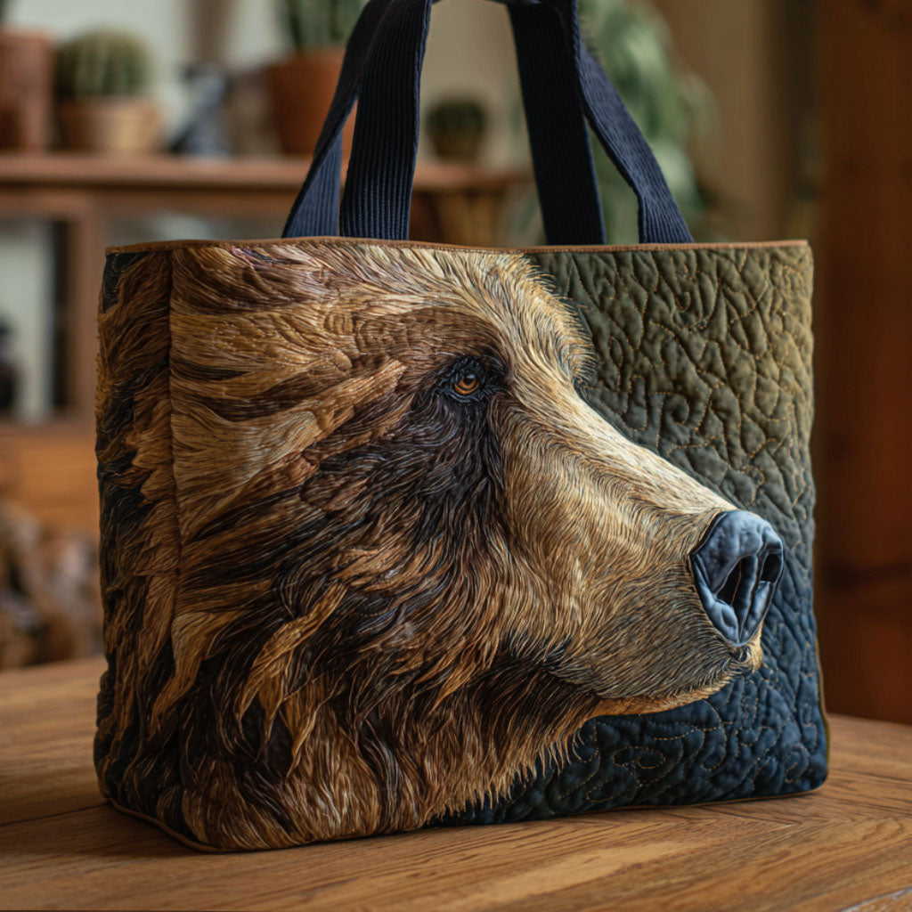Grizzly Dreams Quilted Tote Bag Handbag For Women Nice Birthday Gifts For Mom