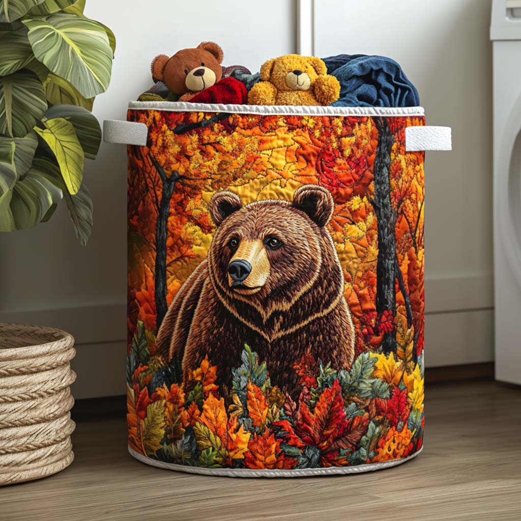 Grizzly Nightfall Quilted Laundry Basket Best Hampers Good Fathers Day Gifts
