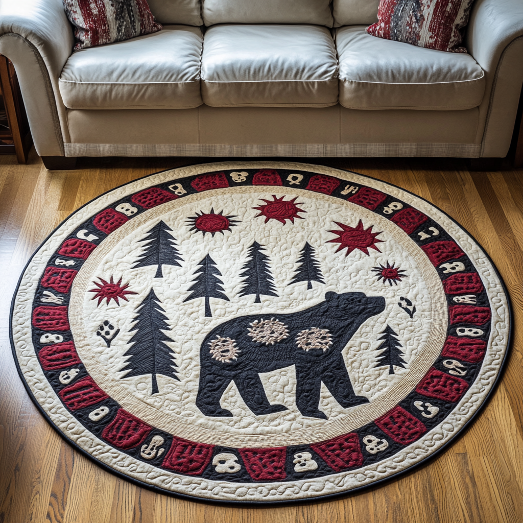 Grizzly Spirit Quilted Round Mat Living Rooms Ideas Top 10 Father's Day Gifts
