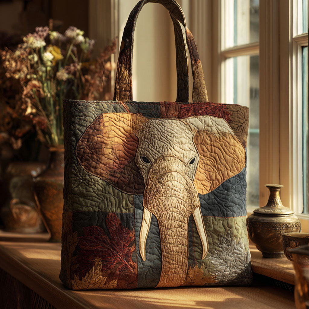 Guardian Elephant Quilted Tote Bag Best Ladies Tote Bags Mother's Day Presents For Daughter