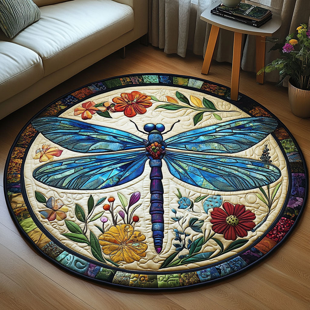 Guardian of the Skies Quilted Round Mat Home Decor Stores Best Gift For Dragon Lovers