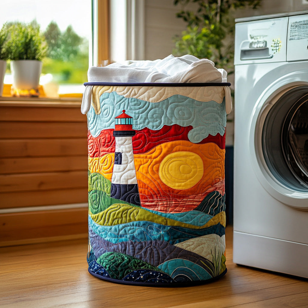 Guiding Star Quilted Laundry Basket Foldable Laundry Hamper Housewarming Gifts