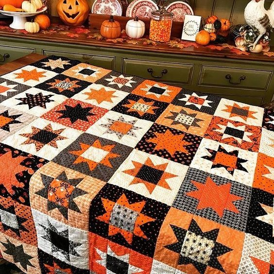 Halloween Patterned Quilted Blanket Bedroom Decorations Halloween Gift Ideas