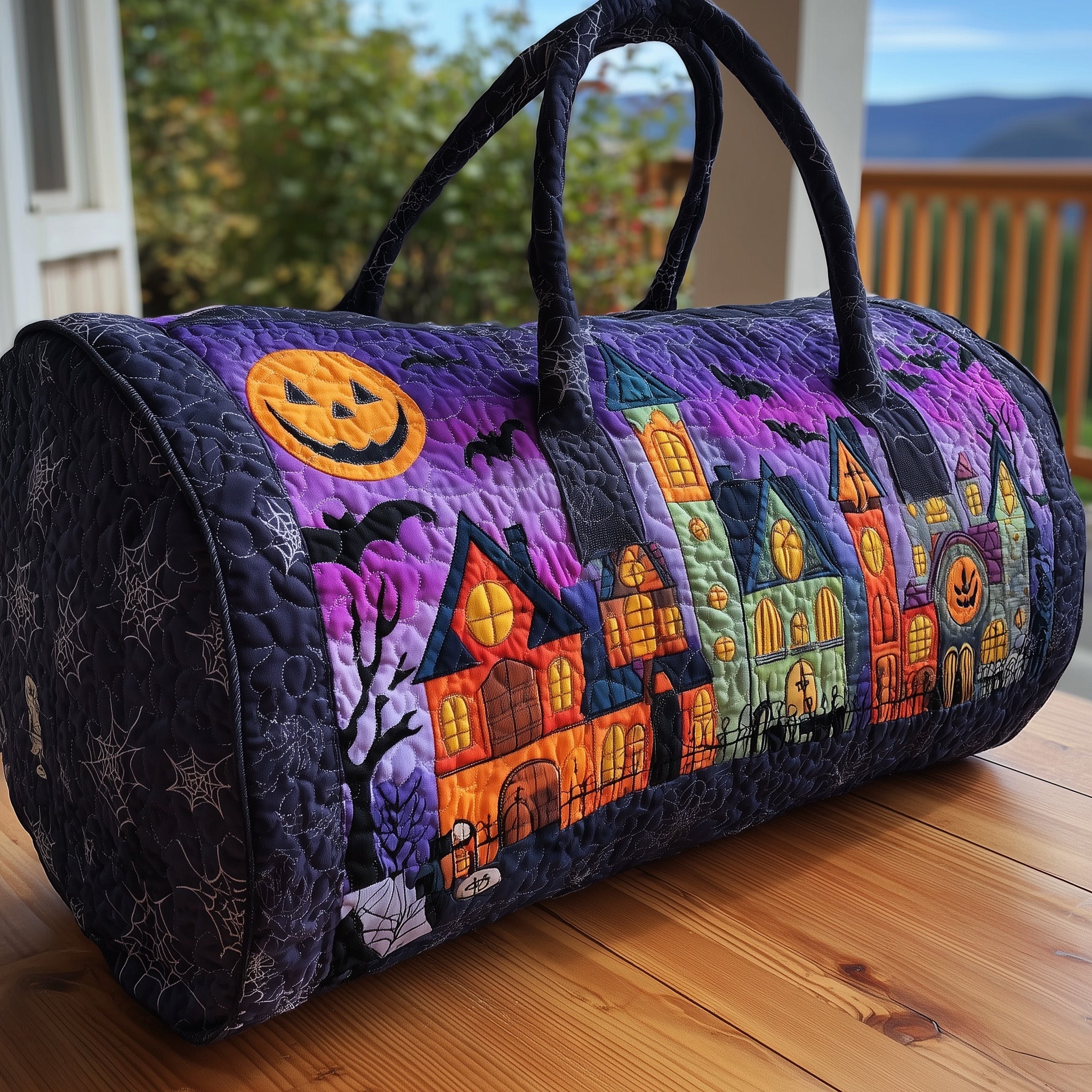 Halloween Vibe Quilted Duffle Bag Womens Duffle Bags Large Mummy And Daughter Gifts