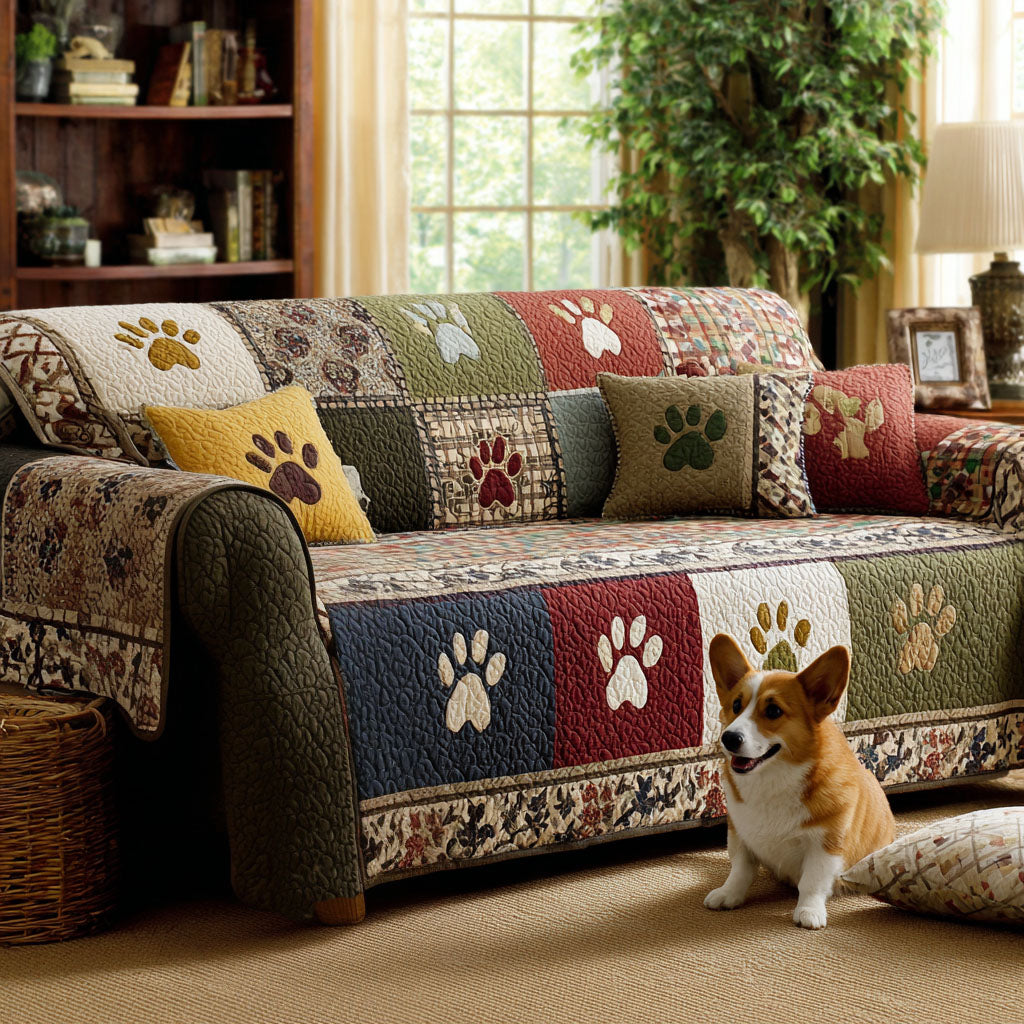 Happy Pawland Quilted Sofa Cover Sofa And Seat Covers Cool Gifts For Dog