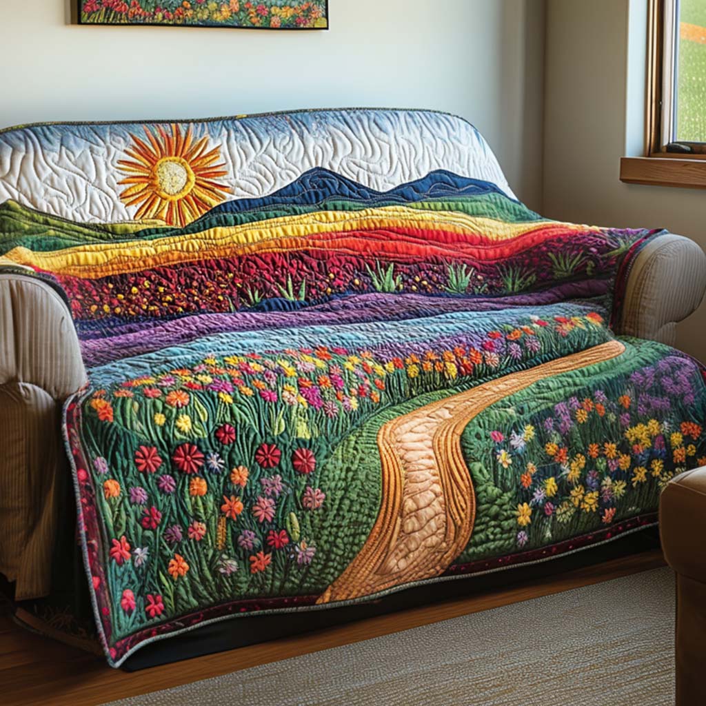 Happy Sunshine Quilted Sofa Cover Sofa Cover Set Simple Father's Day Gift Ideas