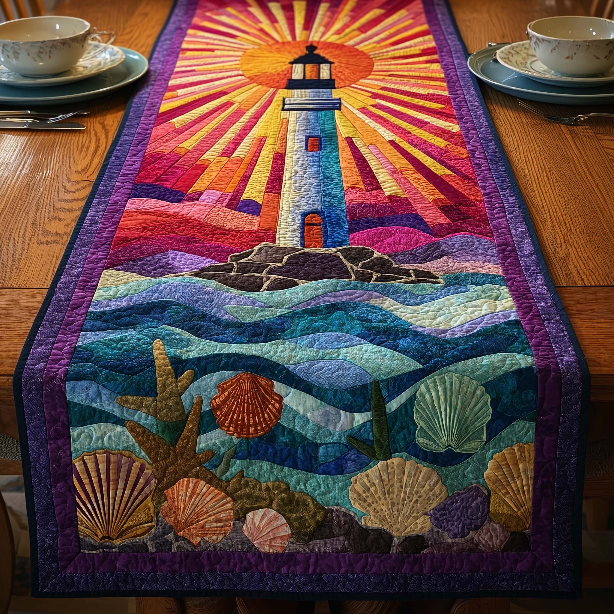 Harbor Breeze Quilted Table Runner Best Table Runner Marine Anchor Gifts