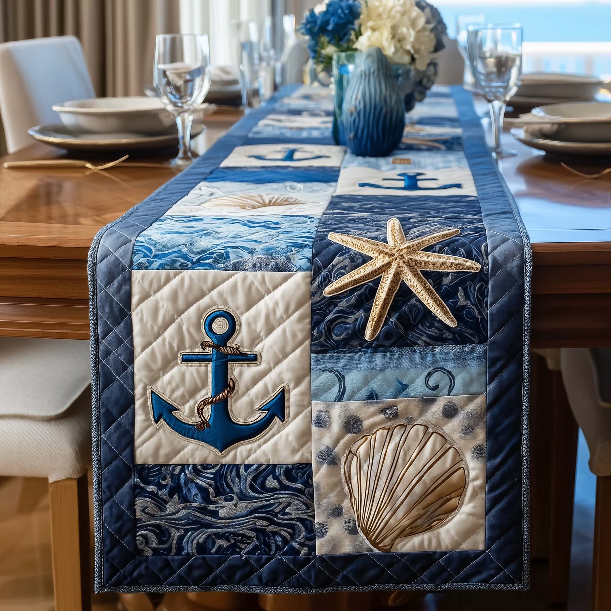 Harbor Breeze Quilted Table Runner Table Runners Long Anchor Related Gifts