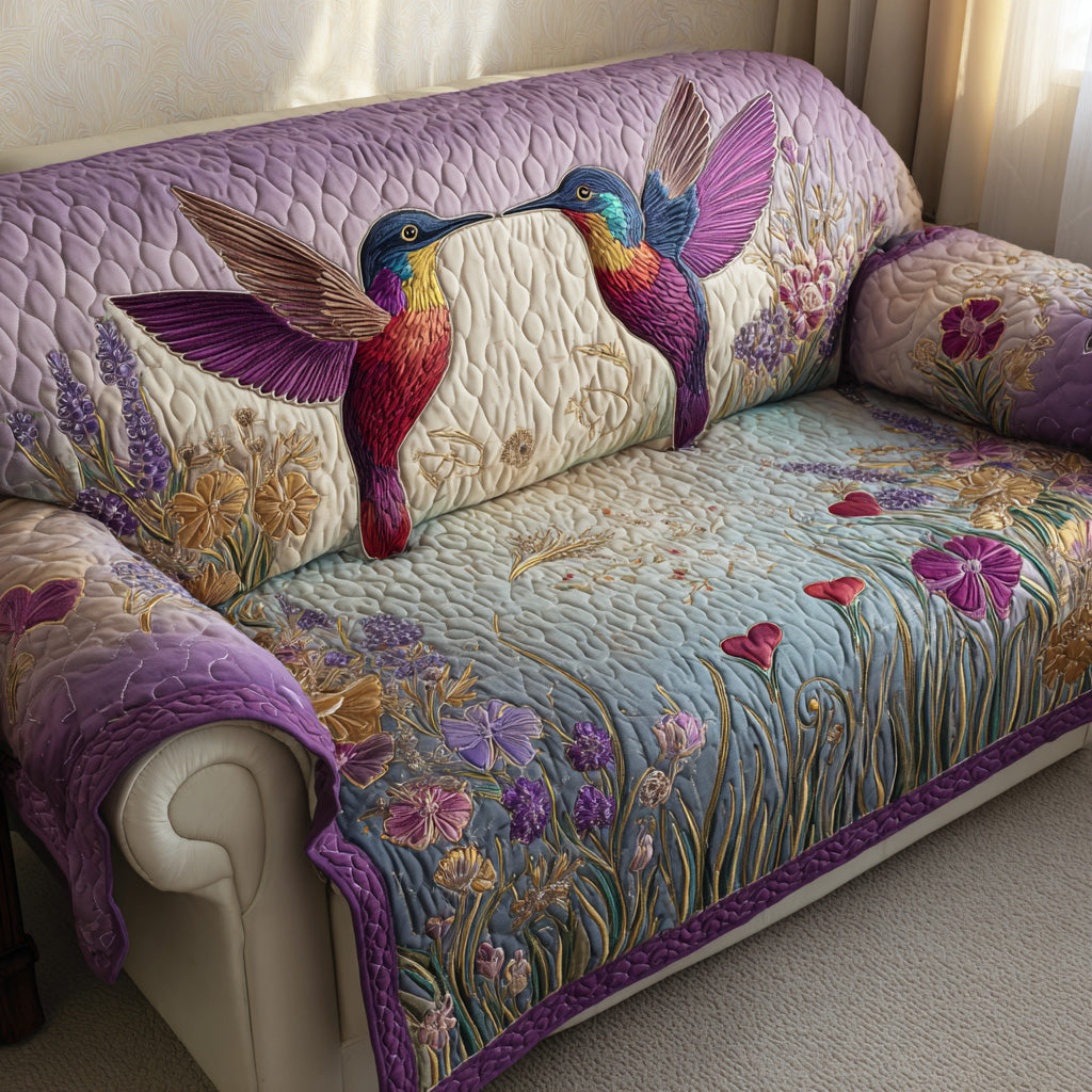 Harmony Wings Quilted Sofa Cover Nice Couch Covers Great Hummingbird Lover Gift Ideas