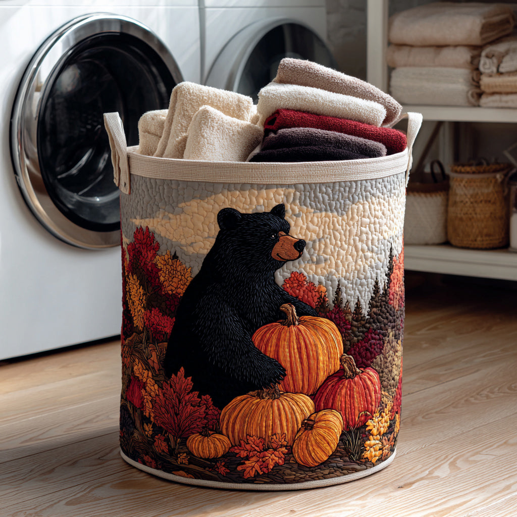 Harvest Bear Quilted Laundry Basket Best Hampers Bear Gifts For Mom Mother's Day