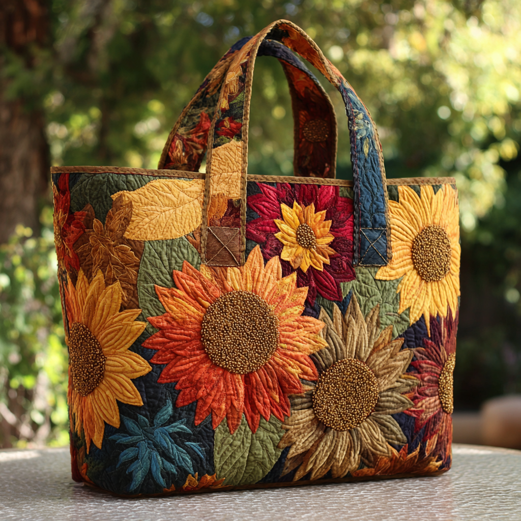 Harvest Bloom Quilted Tote Bag Shoulder Bag Mother's Day Gifts From Husband