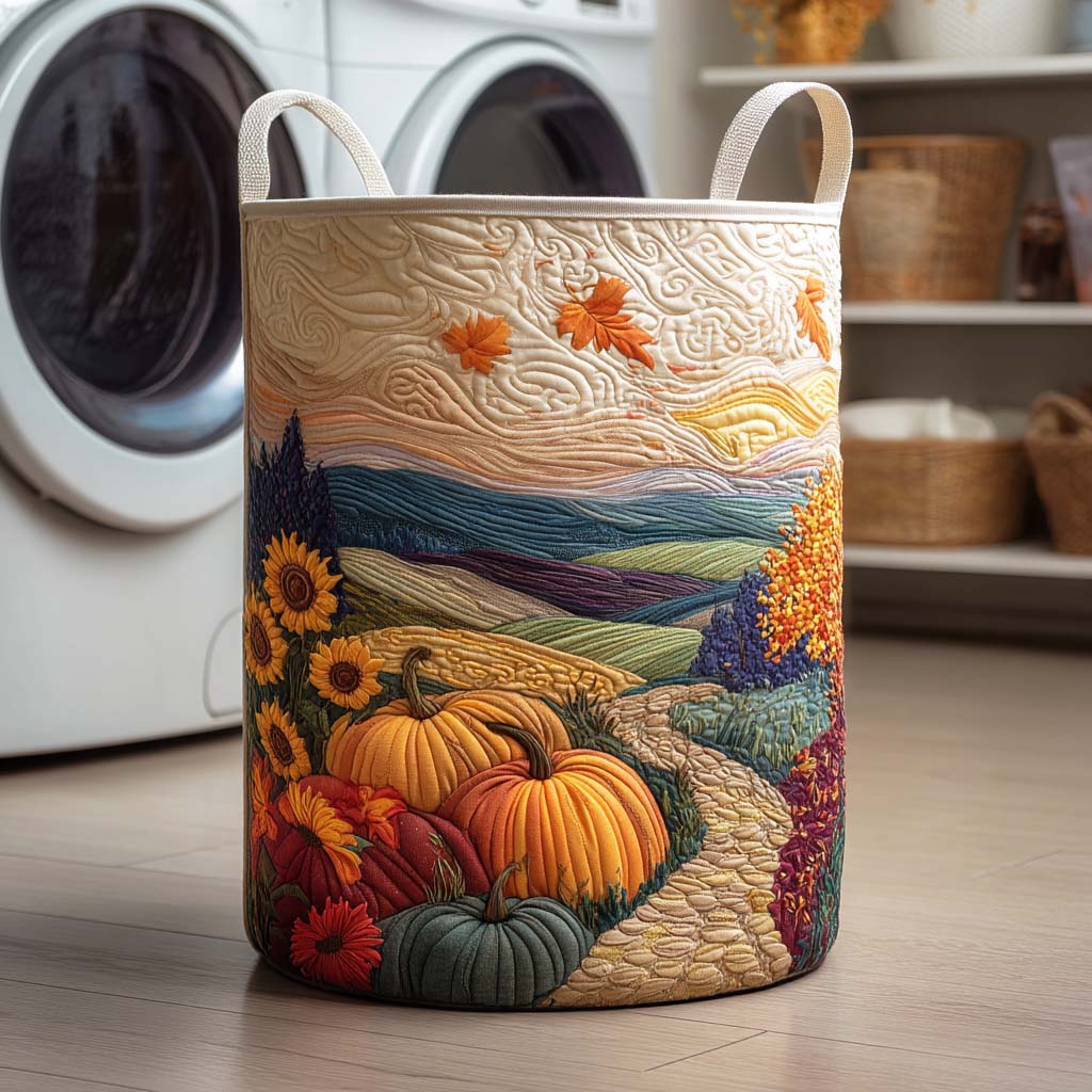 Harvest Field Quilted Laundry Basket Unique Hampers Meaningful Mother's Day Gifts
