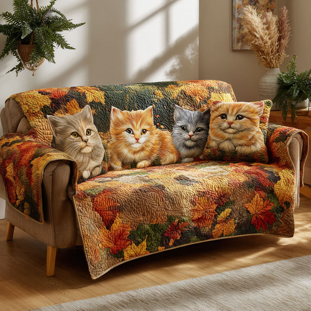 Harvest Friends Quilted Sofa Cover Couch Protector Gift Ideas For Cat Owners