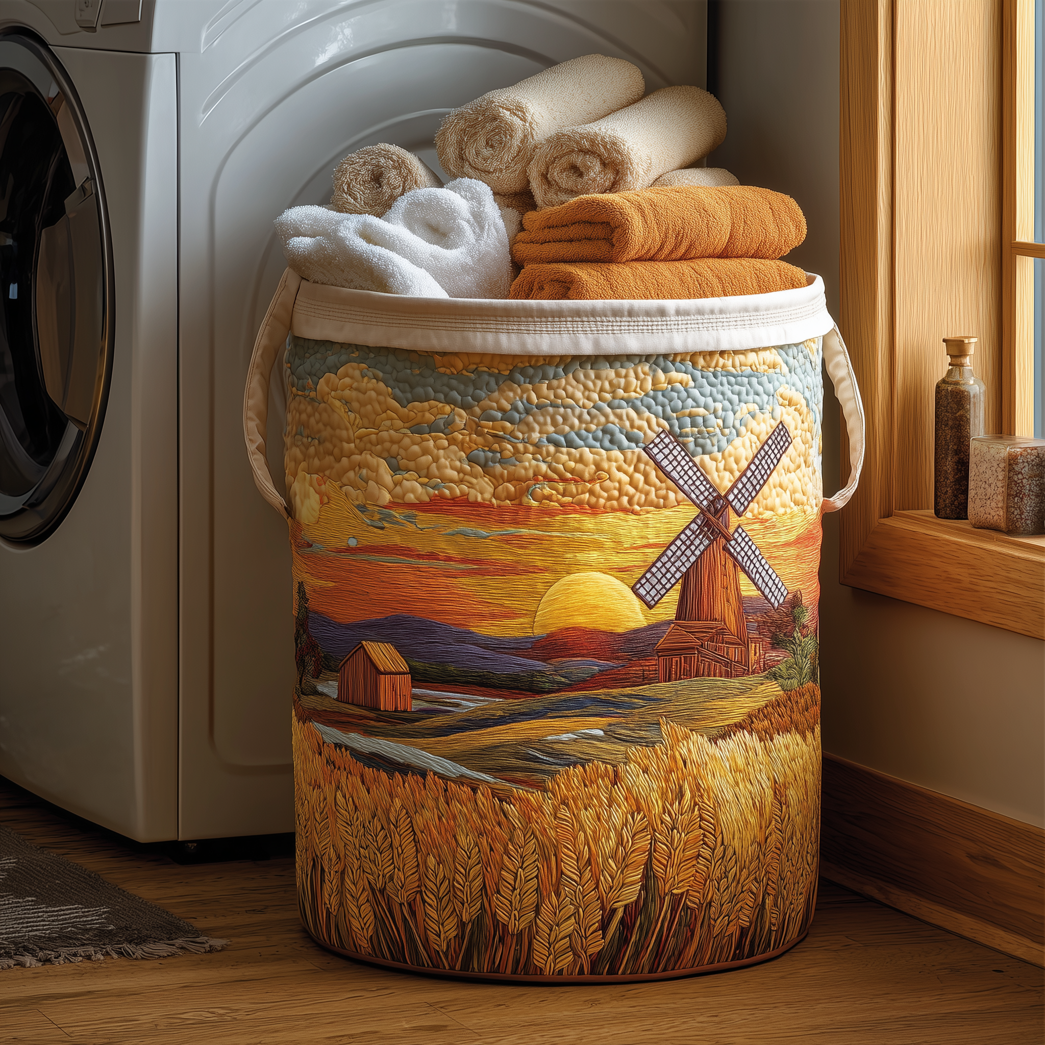 Harvest Glow Quilted Laundry Basket Unique Laundry Hamper Ideas Unique Mother's Day Gift Ideas