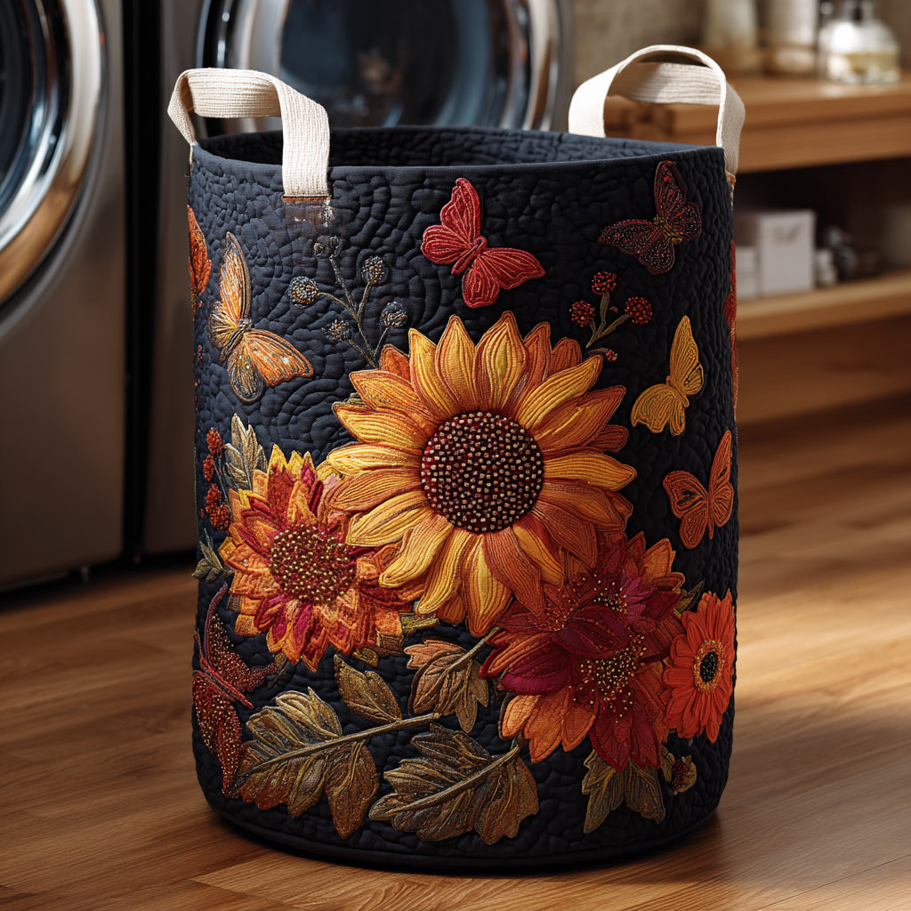 Harvest Sunflower Quilted Laundry Basket Unique Hampers Last Minute Mother's Day Gifts