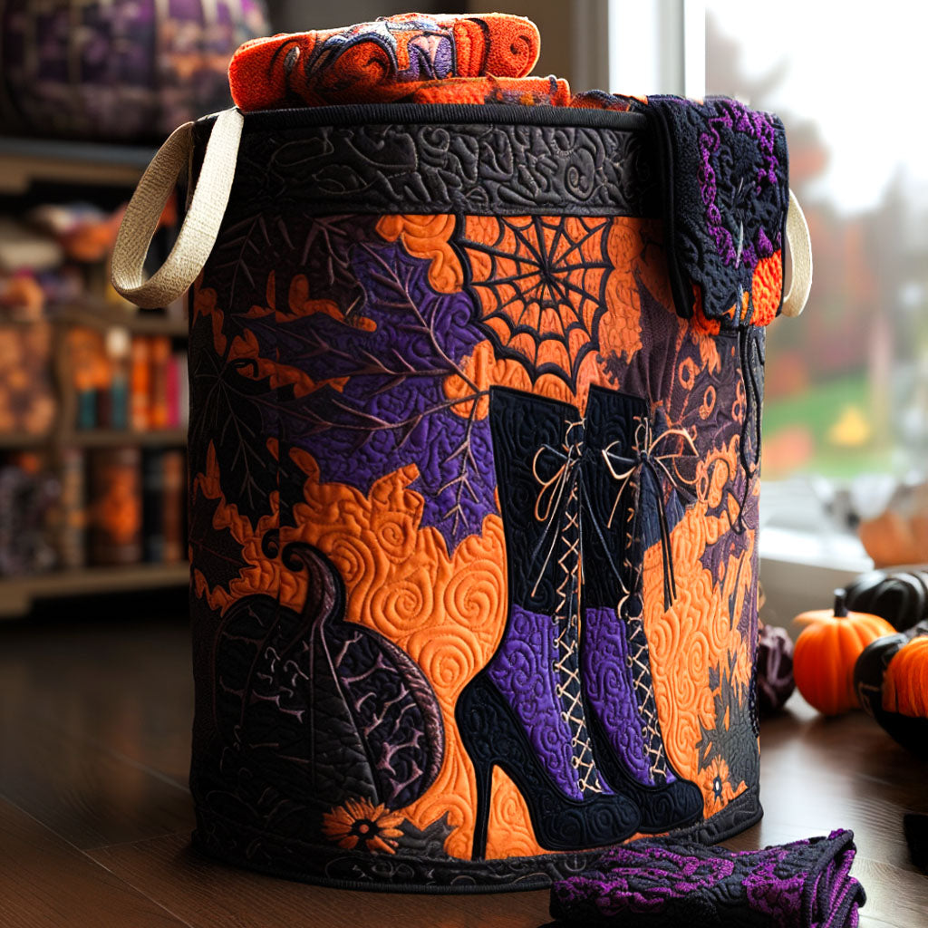 Haunted Charm Quilted Laundry Basket Coolest Laundry Baskets Halloween Gifts For Her