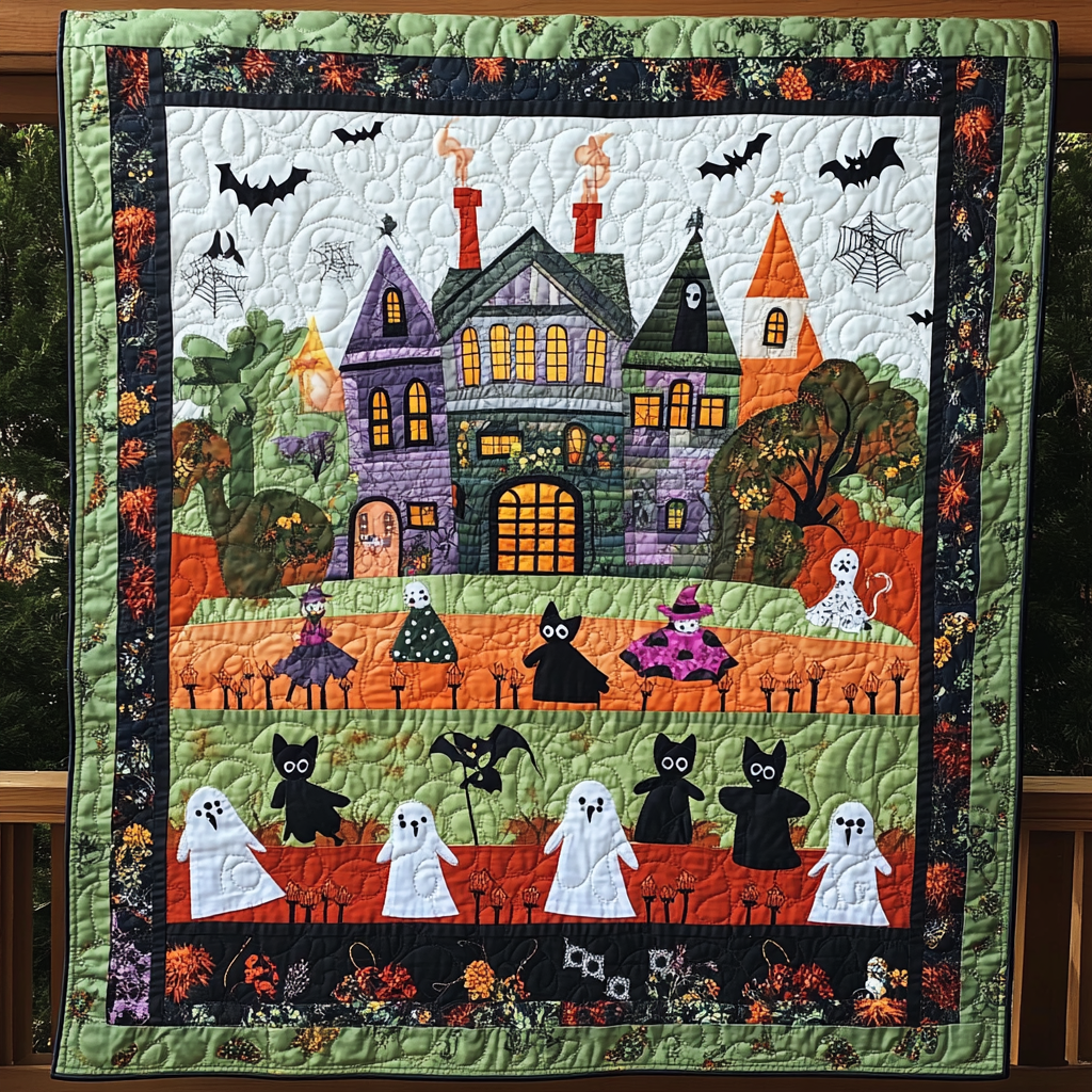 Haunted Mansion Quilted Blanket Best Bedsheets Halloween Anniversary Gifts