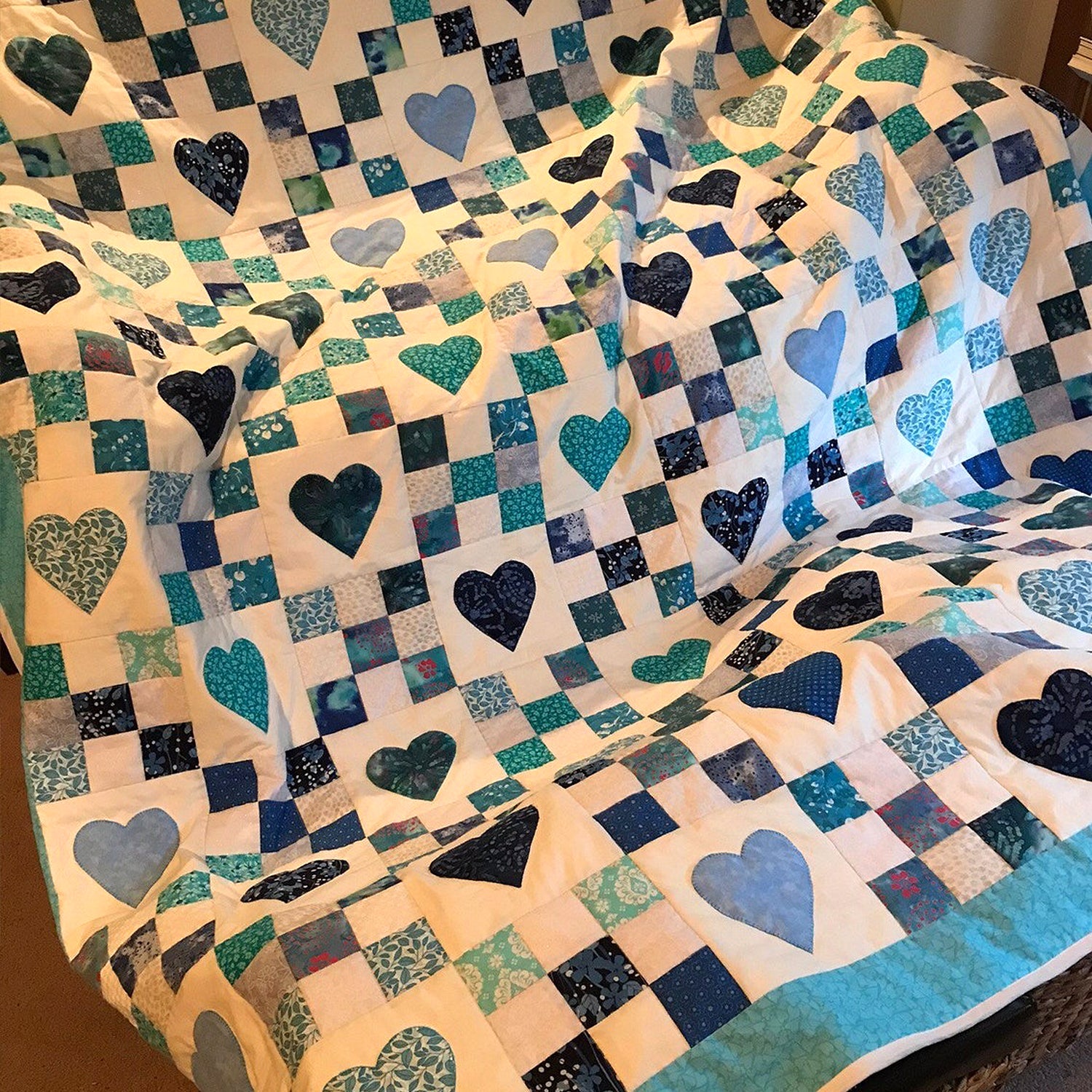 Heart Patchwork Quilted Blanket Cozy Bedroom Ideas Mother's Day Ideas For Wife