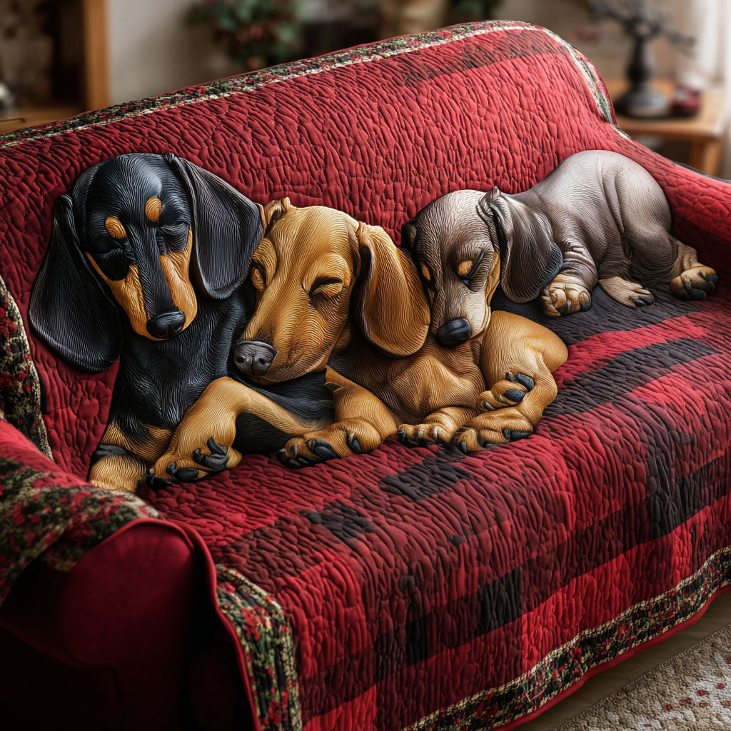 Hearthside Dachshund Quilted Sofa Cover Best Sofa Covers Xmas Gifts For Dog Lovers