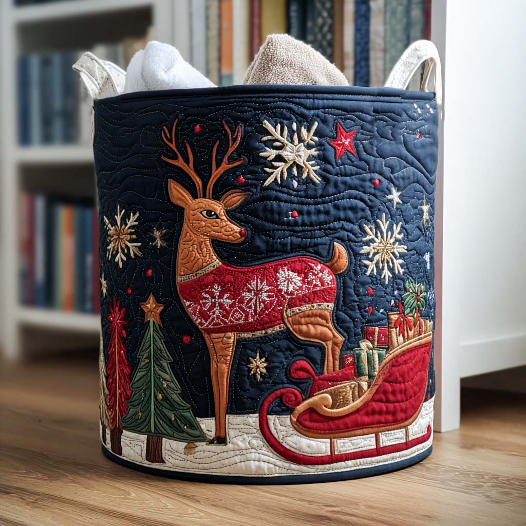 Hearthside Stag Quilted Laundry Basket Modern Laundry Hamper Christmas Giving Ideas For Families