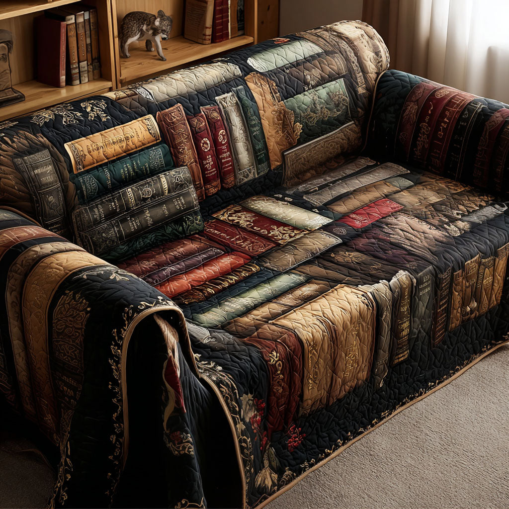 Hearthside Tales Quilted Sofa Cover Sectional Couch Covers Book Presents For Best Friends