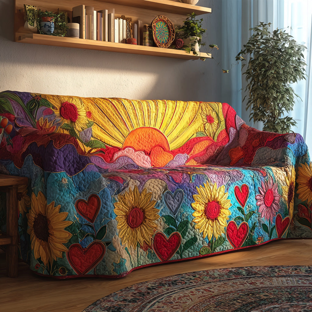 Heartland Morning Glow Quilted Sofa Cover Room Decor Good Father's Day Presents