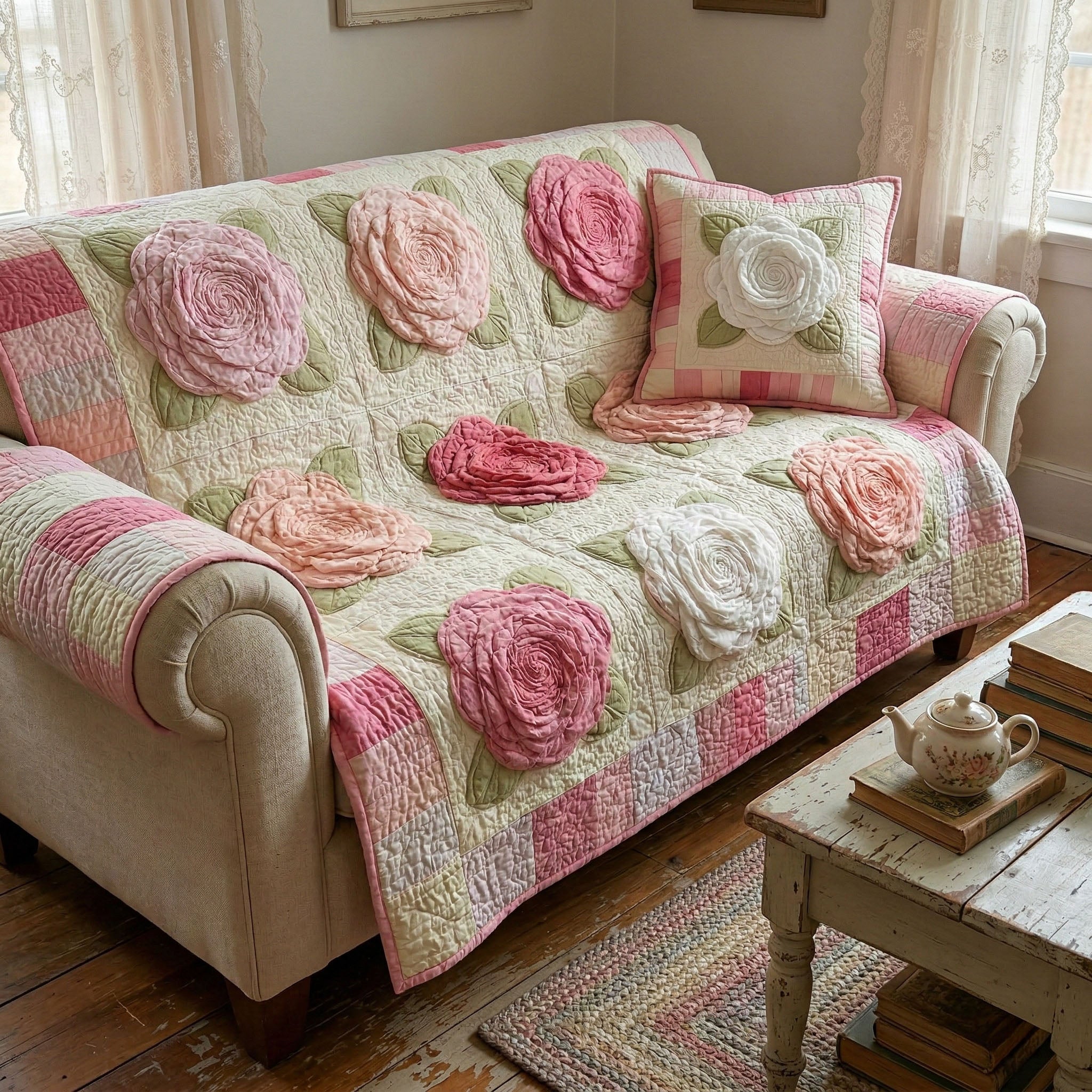 Heirloom Garden Quilted Sofa Cover Sofa Cover Set Presents For Farmer Dads