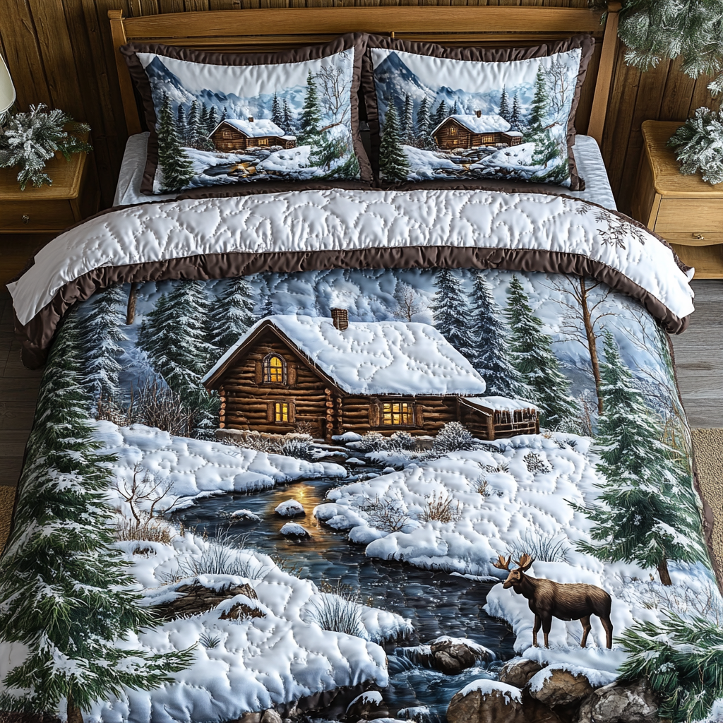 Heritage Log Cabin Quilted Bedding Set Best King Bed Sheets Gifts For My Mother In Law