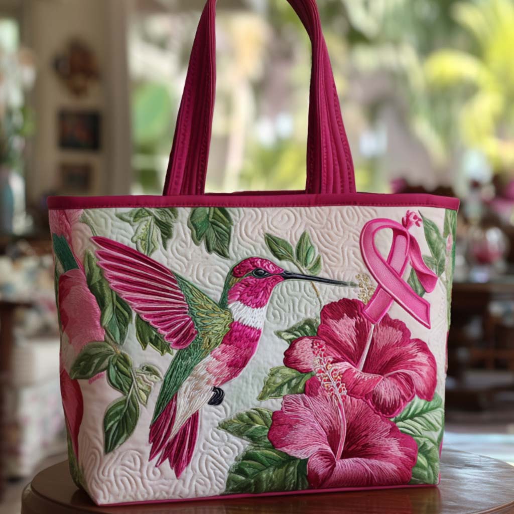 Hibiscus Flight Ribbon Quilted Tote Bag Best Tote Handbags Good Mothers Day Gifts